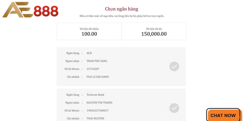Những lưu ý quan trọng bạn cần biết khi nạp tiền ae888